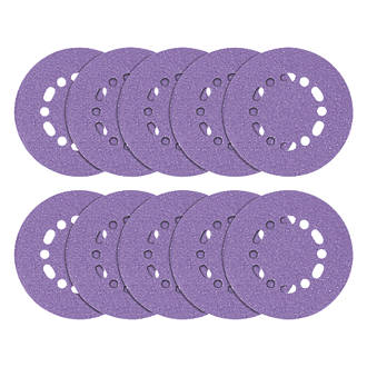 Image of Trend AB/150/120A Random Orbit Sanding Discs Punched 150mm 120 Grit 10 Pack 