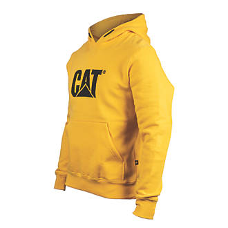 Image of CAT Trademark Hooded Sweatshirt Yellow / Black Large 42-44" Chest 