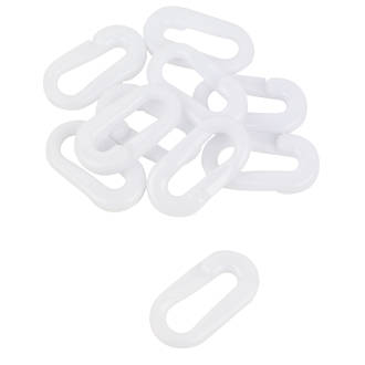 Image of JSP Plastic Barrier Chain Connectors White 10 Pack 