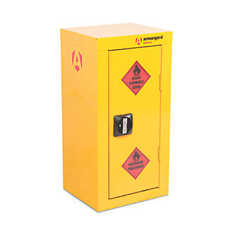 Image of Armorgard Safestor Hazardous Floor Cupboard Yellow 350mm x 315mm x 700mm 
