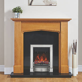 Image of Focal Point Soho Chrome Switch Control Freestanding Electric Fire 485mm x 153mm x 596mm 