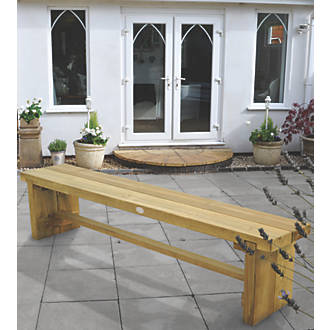 Image of Forest Double Sleeper Garden Bench Softwood 6' x 1' 6" 