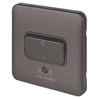 Image of Schneider Electric Lisse Deco 10A 1-Gang 3-Pole Fan Isolator Switch Mocha Bronze with Black Inserts 