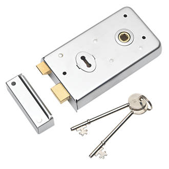 Image of Eurospec Rim Lock Satin Chrome 145 x 80mm 