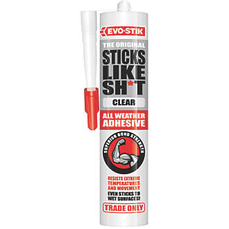 Image of Evo-Stik 'Sticks Like Sh*t' Adhesive Clear 290ml 