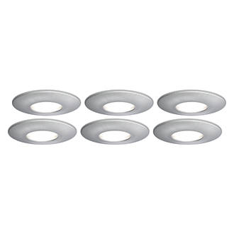 Image of 4lite Fixed Fire Rated LED Smart Downlight Satin Chrome 5W 440lm 6 Pack 