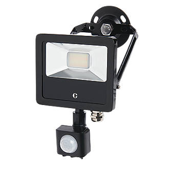 Image of Collingwood Outdoor LED Colour-Switch Floodlight With PIR Sensor Black 10W Up to 1300lm 