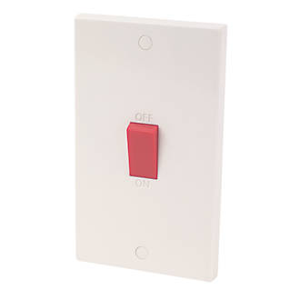 Image of 45A 2-Gang DP Cooker Switch White 