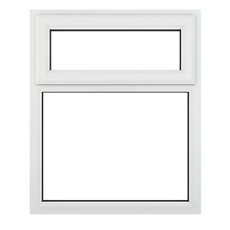 Image of Crystal Top Opening Clear Double-Glazed Casement White uPVC Window 905mm x 1040mm 