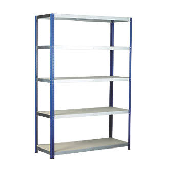 Image of 5-Tier Powder-Coated Steel Ecorax Shelving 1200mm x 450mm x 1800mm 