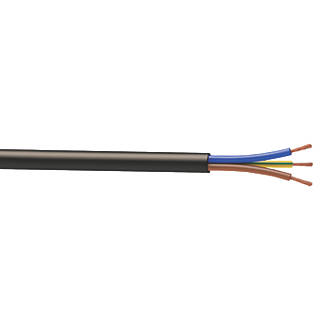 Image of Time 3183Y Black 3-Core 1.5mmÂ² Flexible Cable 25m Drum 