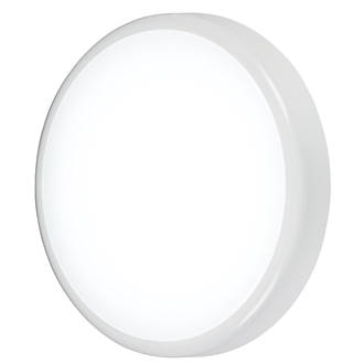 Image of Knightsbridge BT20ACTS Indoor & Outdoor Round LED CCT Adjustable Bulkhead With Microwave Sensor White 20W 1730-1930lm 