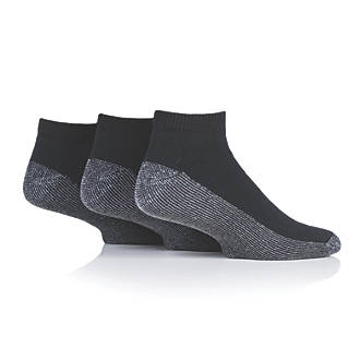 Image of SockShop Heavy Duty Safety Trainer Socks Black Size 6-11 4 Pairs 