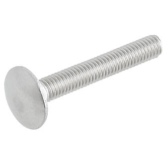 Image of Easyfix Threaded Coach Bolts A2 Stainless Steel M6 x 40mm 10 Pack 
