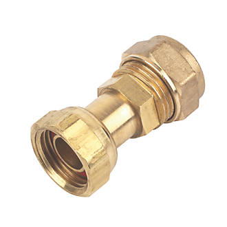 Image of Flomasta Compression Straight Tap Connector 15mm x 1/2" 