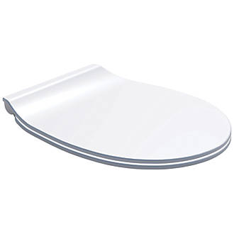 Image of Carrara & Matta Ancona Soft-Close with Quick-Release Toilet Seat Thermoset Plastic White 