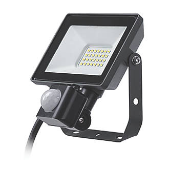 Image of Philips ProjectLine Outdoor LED Floodlight With PIR Sensor Black 20W 1900lm 