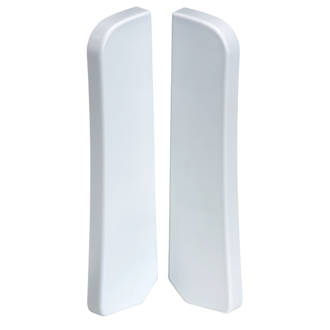 Image of Tower Mini Skirting Trunking End Caps 100mm x 25mm 2 Pack 