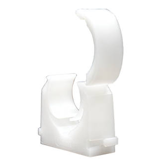 Image of Talon 28mm Hinged Pipe Clip White 50 Pack 