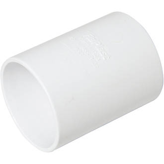 Image of FloPlast Straight Couplers 40mm x 40mm White 5 Pack 