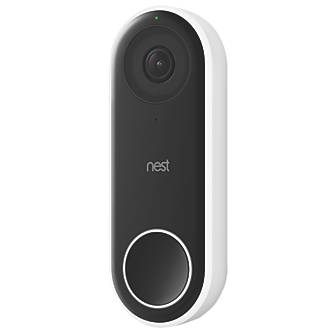 Image of Google Nest Hello Wired Smart Video Doorbell Black 