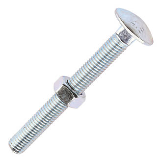 Image of Timco Carriage Bolts Carbon Steel Zinc-Plated M12 x 110mm 25 Pack 