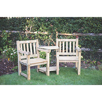 Image of Forest Harvington Garden Love Seat Mixed Softwood 5' 6" x 3' 