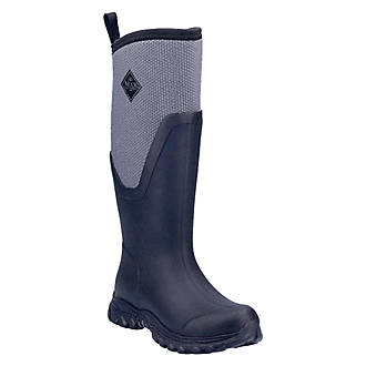 Image of Muck Boots Arctic Sport II Tall Metal Free Womens Non Safety Wellies Black/Grey Size 8 