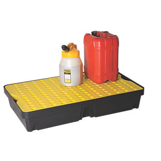 Image of Lubetech 60Ltr Polyethylene Spill Tray & Grate 1000mm x 600mm x 175mm 
