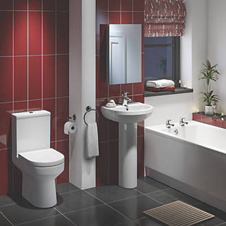 Image of Walker Contemporary Single-Ended Bathroom Suite with Acrylic Bath 