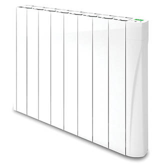 Image of TCP Wall-Mounted Smart Wi-Fi Digital Oil-Filled Electric Radiator White 1000W 