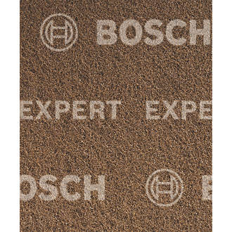 Image of Bosch Expert N880 60-Grit General Sheet Metal Fleece Pads 140mm x 115mm Brown 2 Pack 
