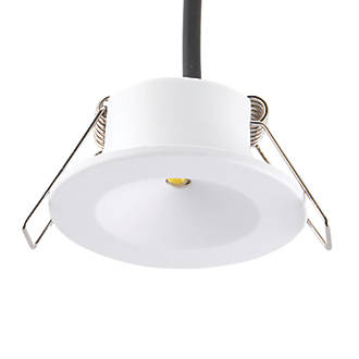 Image of Saxby Sight Fixed Recessed Non-Maintained Emergency LED Downlight White / Silver / Black 2W 120lm 60mm 