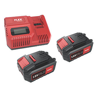 Image of Flex P-Set 55 R/BS 18V 5.0Ah Li-Ion Battery & Charger Set 