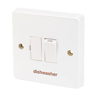 Image of Crabtree Capital 13A Switched Dishwasher Fused Spur White 