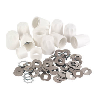 Image of Replacement Safety Radiator Valve Caps White 10 Pack 