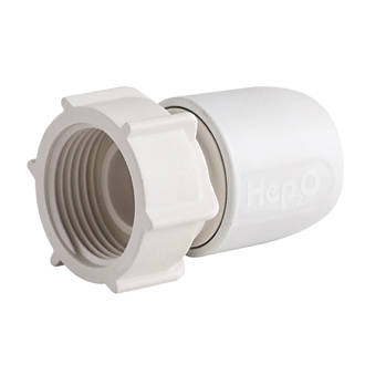 Image of Hep2O Hand-Titan Plastic Push-Fit Straight Tap Connector 22mm x 3/4" 