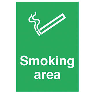 Image of "Smoking Area" Sign 300mm x 500mm 