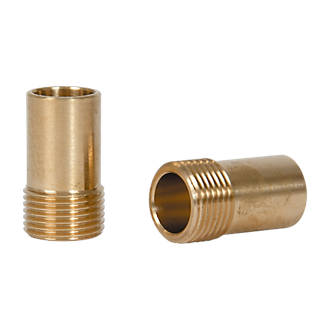 Image of Tesla Brass Compression Adapting Flexible Tap Connectors 15mm x 3/8" 2 Pack 