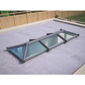 Image of ATT Fabrications Ltd Clear Glass Roof Lantern Grey 3000 x 1000mm 