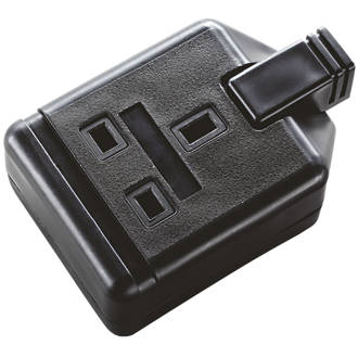 Image of Masterplug 13A 1-Gang Rewireable Socket Black 