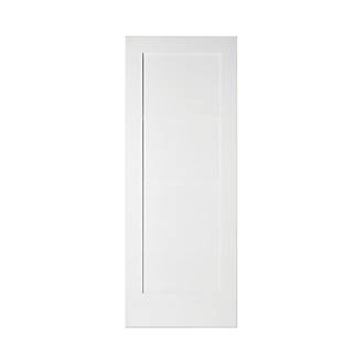 Image of Jeld-Wen Primed White Wooden 1-Panel Shaker Internal Door 1981mm x 686mm 
