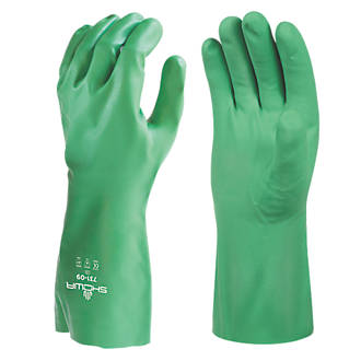 Image of Showa 731 Biodegradable Chemical Gauntlet Green Large 