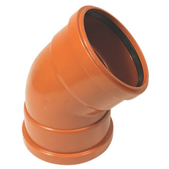 Image of FloPlast Push-Fit 45Â° Double Socket Bend 160mm 
