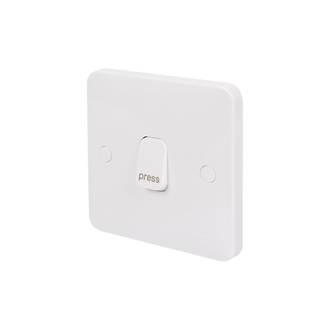 Image of Schneider Electric Lisse 10AX 1-Gang 1-Way "Press" Retractive Switch White 