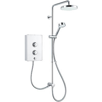 Image of Mira Decor Dual White / Chrome 10.8kW Manual Electric Shower 