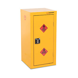 Image of Armorgard Safestor Hazardous Floor Cupboard Yellow 450mm x 465mm x 905mm 