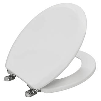 Image of Bemis Elwood Soft-Close Toilet Seat Moulded Wood White 