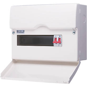 Image of British General CFSW10 12-Module 10-Way Part-Populated Main Switch Consumer Unit 