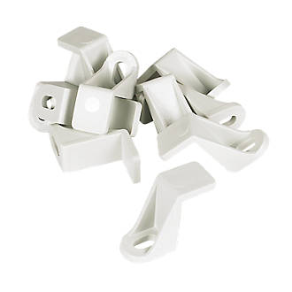 Image of Manrose Rectangular Flat Channel Support Clips White 225mm 10 Pack 